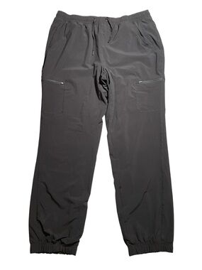 Eddie Bauer women's cargo jogger pants in black with a fleece lining. Size 16.